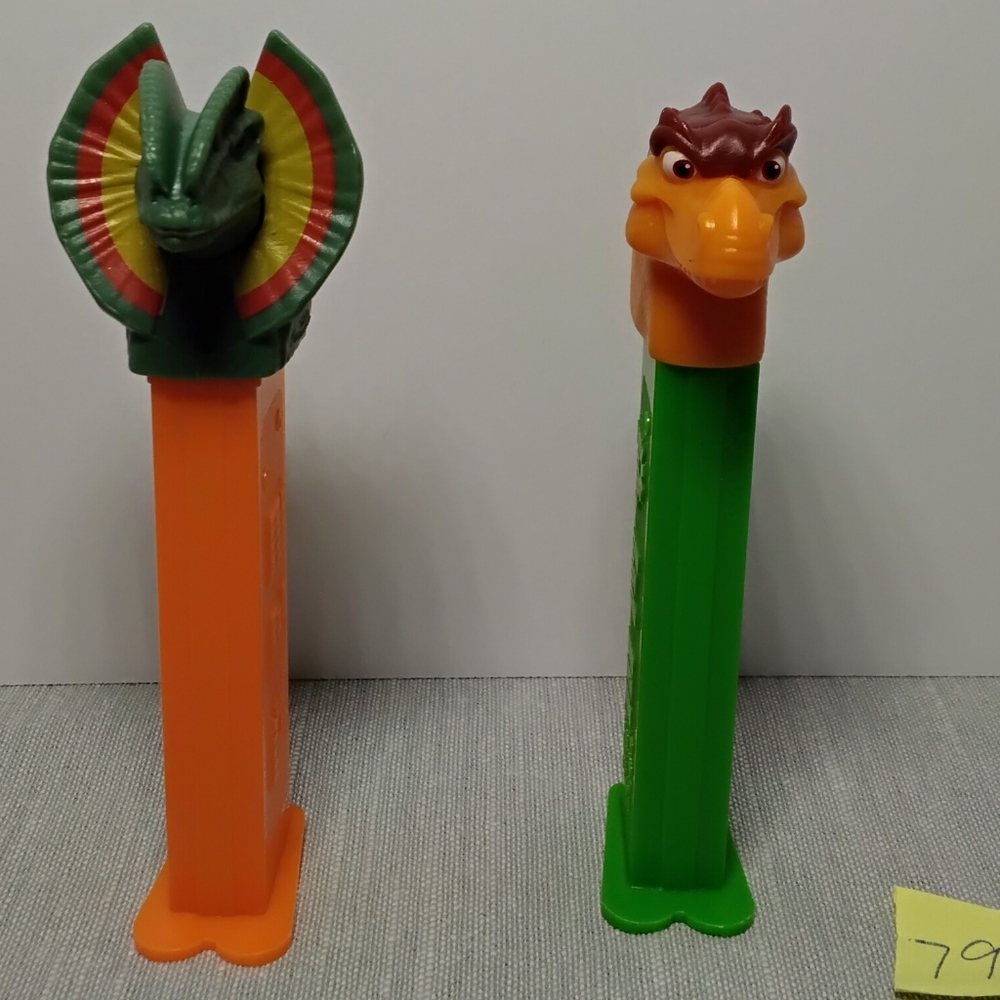 PEZ Jurassic World Lot of 2: Dilophosaurus and Tyrannosaurus Rex (T-Rex)
